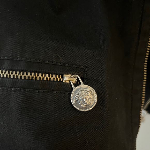 Versace Vest Womens Medium Black Jeans Couture Size M Medium Medusa Pulls Zip Up - Picture 6 of 16